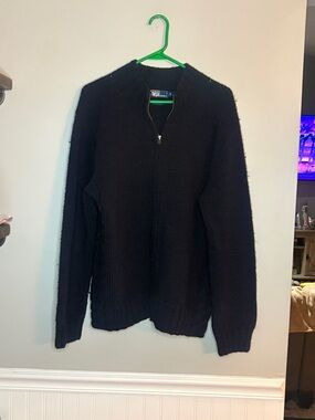 Polo by Ralph Lauren Black Half-Zip Knit Sweater